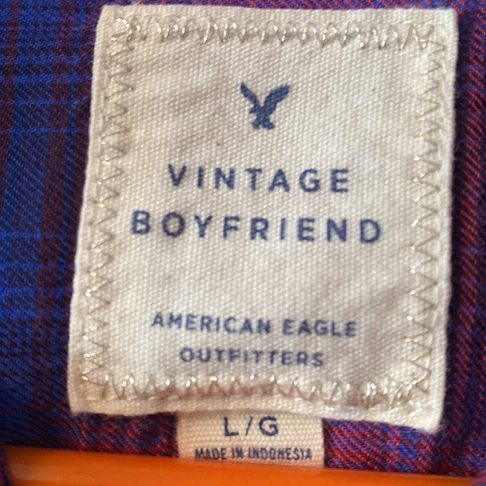 American Eagle Vintage Boyfriend Flannel - Picture 2 of 3